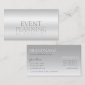 Eleganter Silver Mirror Schriftart Beruflich Stilv Visitenkarte (Vorne/Hinten)