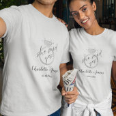 Eleganter Silver Ring Sie sagte ja Verlobung T-Shirt