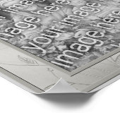 Eleganter Silver Satin Bow Fügen Sie Ihr Foto hinz Poster (Ecke)