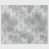 Eleganter Silver Star Geschenkpapier (Flach)