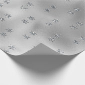 Eleganter Silver Star Geschenkpapier (Ecke)
