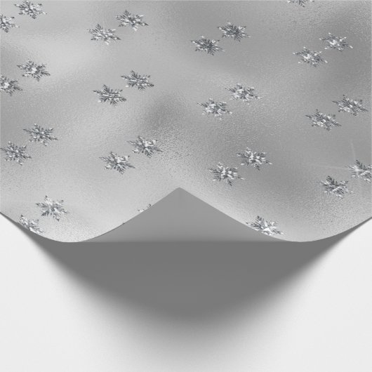 Eleganter Silver Star Geschenkpapier (Ecke)
