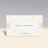 Eleganter Silver Striped Gold Star Eventplaner Visitenkarte