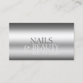 Eleganter Silver Stylish Mirror Schriftart Berufli Visitenkarte (Vorderseite)