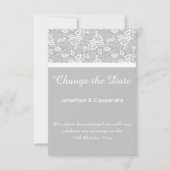 ELEGANTER SILVER WHITE LACE ÄNDERT DAS DATUM (Vorderseite)