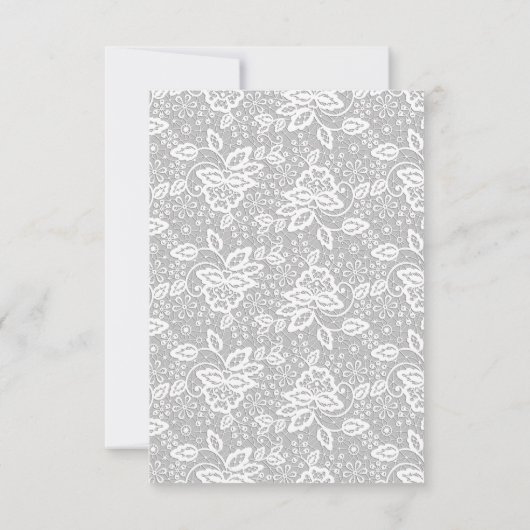 ELEGANTER SILVER WHITE LACE ÄNDERT DAS DATUM (Rückseite)