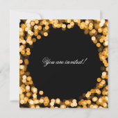 Eleganter Silvester Funkelnd Lichter Einladung (Rückseite)