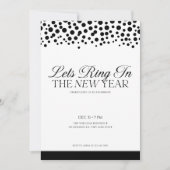 Eleganter Silvester Party Einladung (Vorderseite)