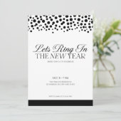 Eleganter Silvester Party Einladung (Stehend Vorderseite)