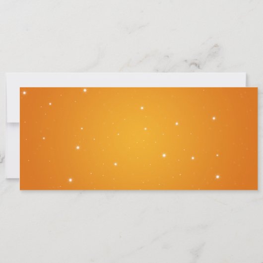 Eleganter Silvester Sparkling Chain Orange Einladung (Rückseite)