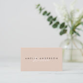 Eleganter Simple Boho Beige Script QR-Code Visitenkarte (Stehend Vorderseite)