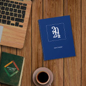 Eleganter Simple Royal Blue Monatsplaner Planer