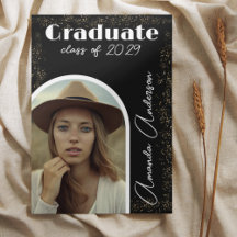 Eleganter Simple Script Arch Foto Gold Abschluss