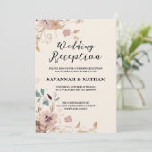 Eleganter Simple Wedding Invitations Empfang Dankeskarte (Stehend Vorderseite)