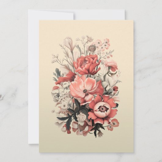 Eleganter Simple Wedding Invitations Empfang Dankeskarte (Rückseite)