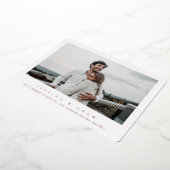 Eleganter Single Foto Foil Verlobung Ankündigung (Gedreht)