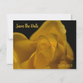 Eleganter Single Gelbes Rose Save the Date Nah Feiertagskarte