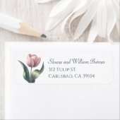 Eleganter Single Rosa Tulip Blume Rücksendeadresse (Insitu)