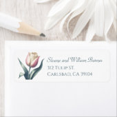 Eleganter Single Rosa Tulip Blume Rücksendeadresse (Insitu)