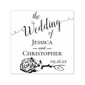 Eleganter Single Rose die Hochzeit von Permastempel (Design)