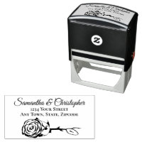 Eleganter Single Rose Hochzeitadresse