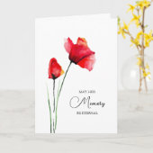 Eleganter Single Stem Delikate Blume Beileid Karte (Gelbe Blume)