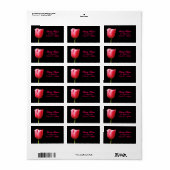 Eleganter Single Tulip Bloom Adressaufkleber (Vorne)