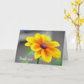 Eleganter Single Yellow Orange Blume Vielen Dank Karte (Gelbe Blume)