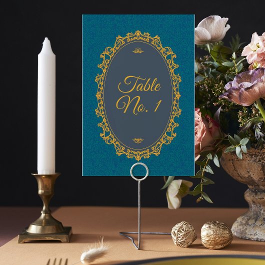 Eleganter Sitzcharts Regencycore Regency-Stil Tischnummer