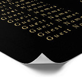 Eleganter Sitzplan der Hochzeit in Urlaubsort Las Poster (Ecke)