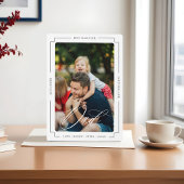 Eleganter Skriptbester Vater je benutzerdefinierte Fotoplatte