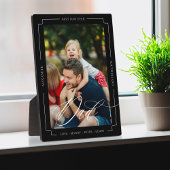 Eleganter Skriptbester Vater je benutzerdefinierte Fotoplatte