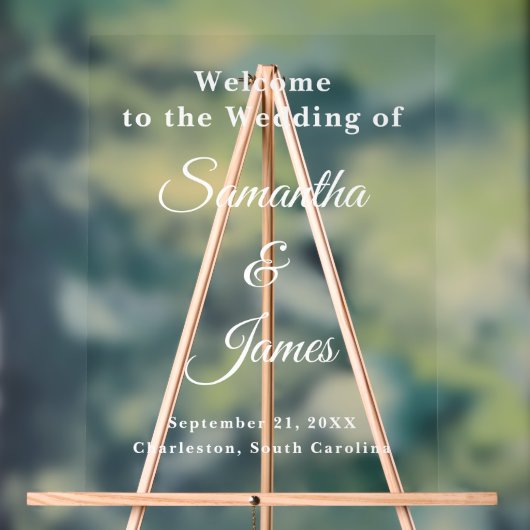 Eleganter Skripteintrag mit Namen Acrylschild (Neutral)