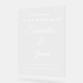 Eleganter Skripteintrag mit Namen Acrylschild (Winkel)