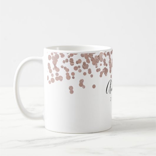 Eleganter Skriptname Birthday Kaffeetasse (Links)