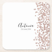 Eleganter Skriptname Birthday Rechteckiger Pappuntersetzer (Vorderseite)