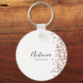 Eleganter Skriptname Birthday Schlüsselanhänger (Vorderseite)