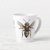 Eleganter Skriptname Golden Bee Milchtasse (Rechte Ecke)