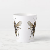 Eleganter Skriptname Golden Bee Milchtasse (Vorderseite)