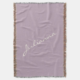 Eleganter Skriptname Lavender Minimalistisch Custo Decke