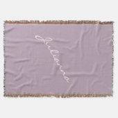 Eleganter Skriptname Lavender Minimalistisch Custo Decke (Vorderseite)