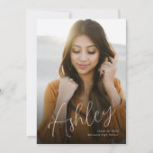 Eleganter Skriptname Overlay-Abschluss Ankündigung (Vorderseite)