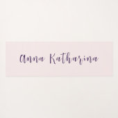 Eleganter Skriptname Solid Blush Yogamatte (Rückseite (Horizontal))