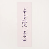Eleganter Skriptname Solid Blush Yogamatte (Rückseite)