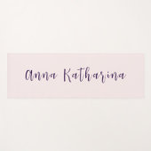 Eleganter Skriptname Solid Blush Yogamatte (Vorderseite (Horizontal))