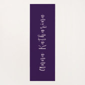 Eleganter Skriptname Solid Deep Violet Yogamatte (Rückseite)