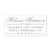 Eleganter Skriptname | VINTAGE RÜCKSENDEADRESSE Permastempel (Design)