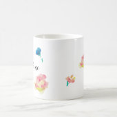 Eleganter Skripttyp, boho-Wasserfarbe-Blume Kaffeetasse (Mittel)