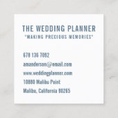 Eleganter Smaragdblau-Marmor| Visitenkarte (Rückseite)