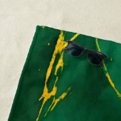 Eleganter Smaragdgrün- und Goldmarmor Strandtuch (Beispiel)